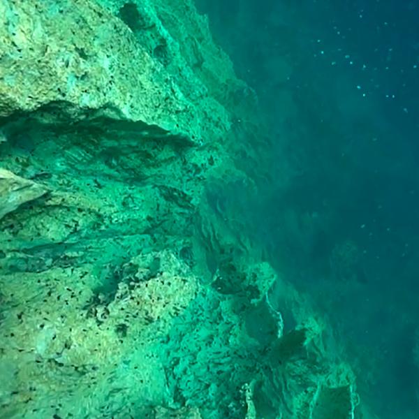 Underwater limestone