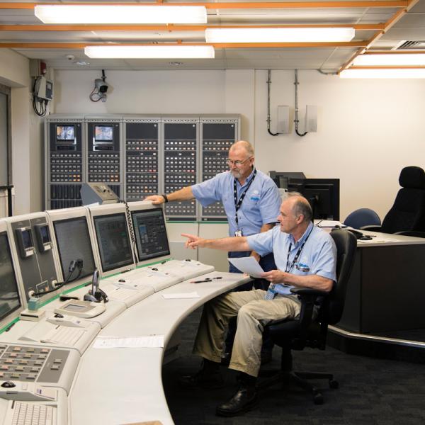 Control room of the OPAL reactor
