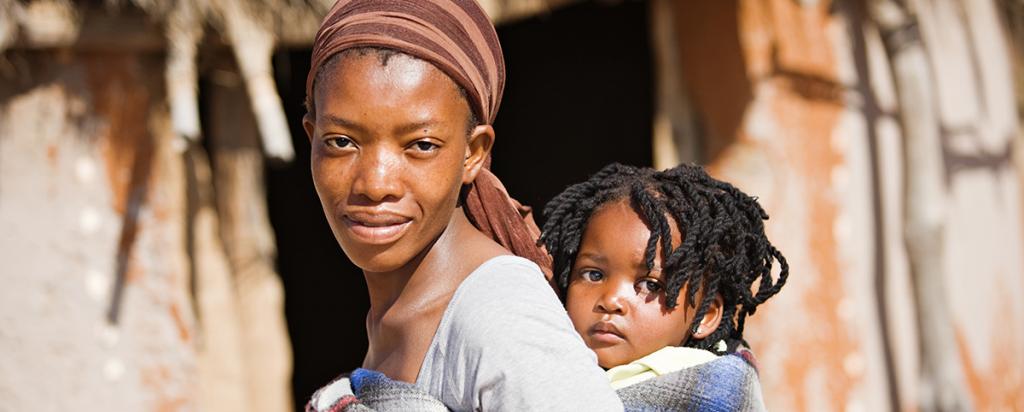 African mother and baby