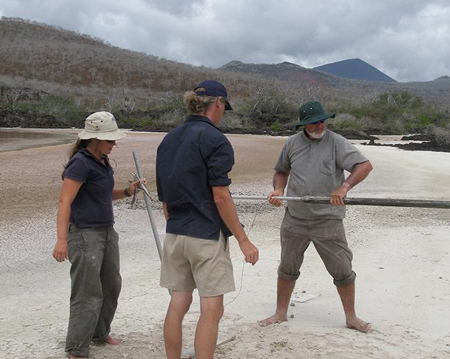 Henk Heijnis fieldwork Floreana