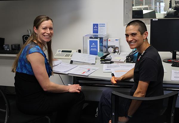 Katie Pawsey and Janet Erkine audit operational limits and conditions.