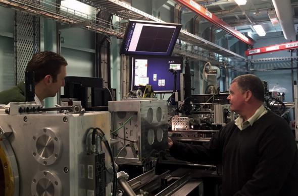 Prof Ben Boyd Dr Adrian Hayley at Synchrotron