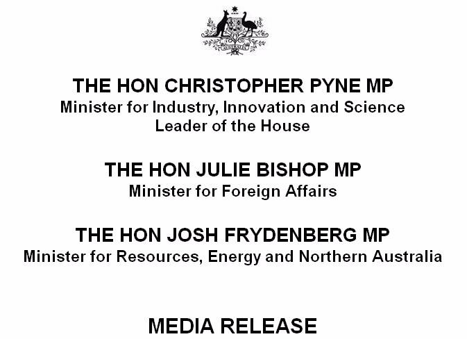 Christopher Pyne Julie Bishop Josh Frydenberg media release